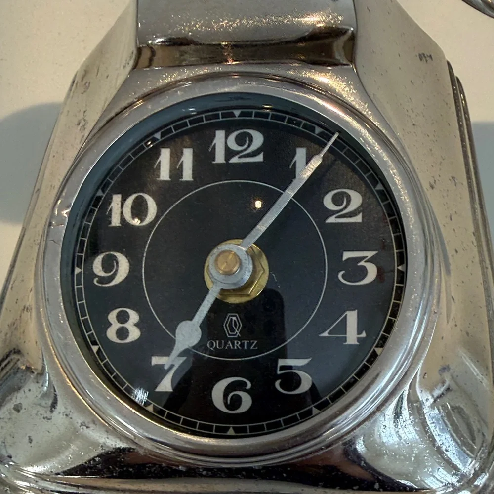Vintage Silver chrime Desk Clock Phone